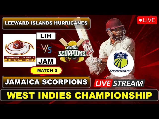 Jamaica Scorpions vs Leeward Islands Hurricanes Live Cricket Today