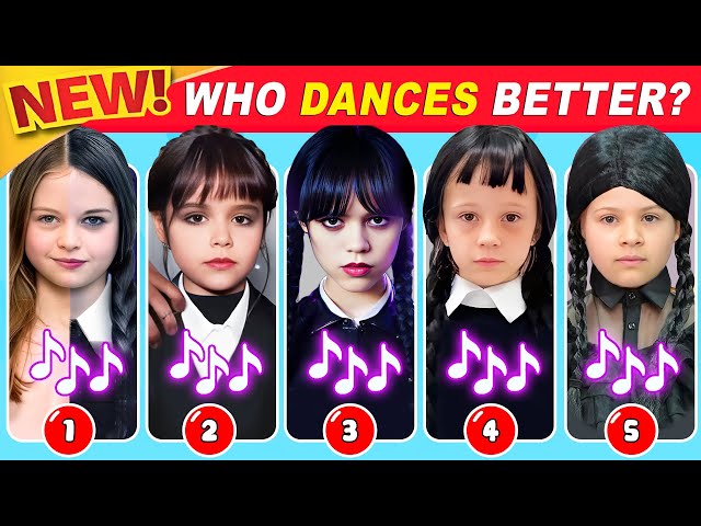 Who Dances Better? Wednesday Dance Edition | Salish Matter, Like Nastya, Jenna Ortega, Skibidi