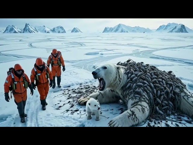 A Rescue Team Saves a Polar Bear Infested With a giant weta \ Polar Bear Rescue