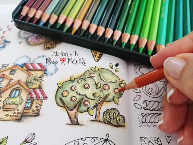 Coloring Tutorial | Meine Reise durch Europa by RITA BERMAN mit Polychromos | Tree