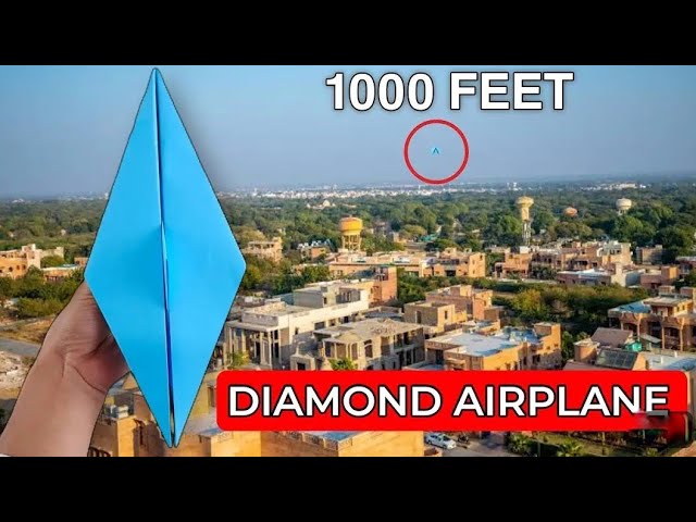 How to make a paper airplane DIAMOND | Diamond paper airplane that flies Far