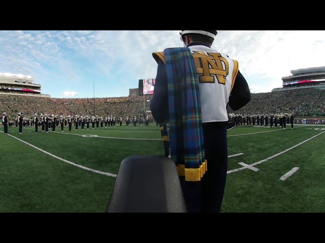 Notre Dame Band F-15 Flyover in 360