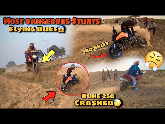 Crazy Off-road On New Duke 250🤯|Duke Crashed😭| Crazy Kids Reaction 😍