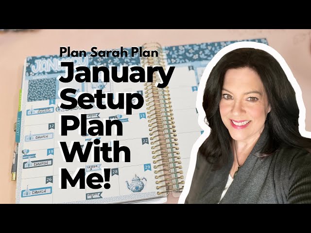 January Set-Up Plan With Me! | Erin Condren LifePlanner | Delft Pottery Theme