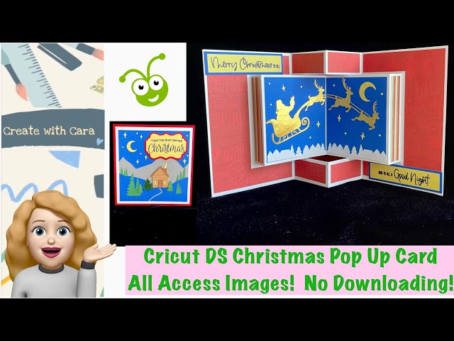 Cricut Christmas Pop Up Book Card. All Access Images, No Downloading!  Super Easy!