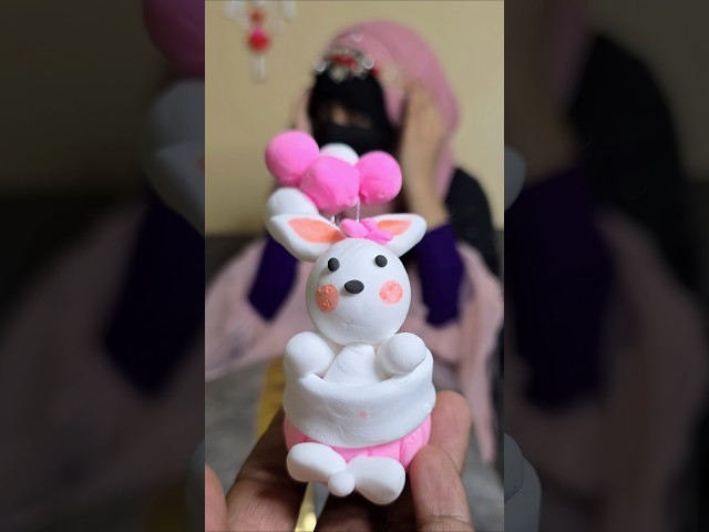 Clay Teddy Bear Making Video | Clay Craft Video idea #viralshort #youtubeshorts #shortsfeed #Craft