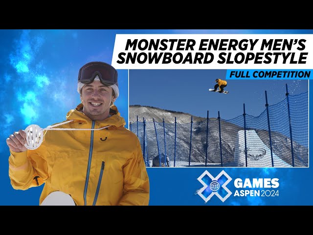 Monster Energy Men’s Snowboard Slopestyle: FULL COMPETITION | X Games Aspen 2024