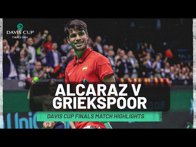 Carlos Alcaraz v Tallon Griekspoor Highlights | Spain v Netherlands | Davis Cup Finals 2024