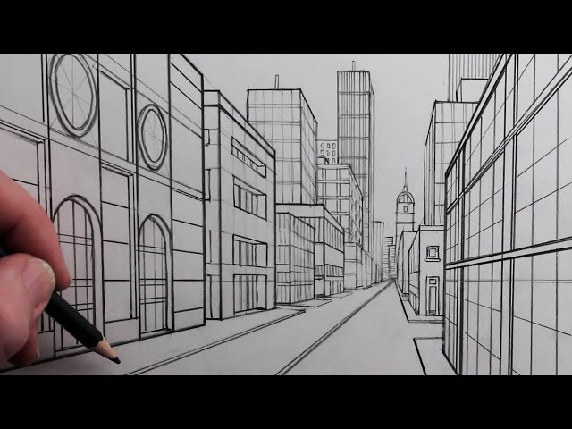 How to Draw a City Street in One-Point Perspective for Beginners