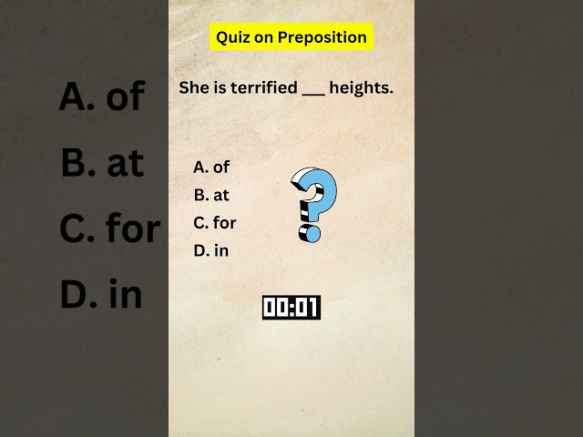 Preposition Quiz Test. Learning English Grammar. How to use preposition  'of' correctly