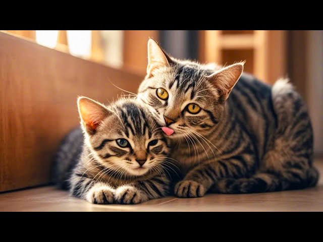 Cat taking care of children#cat#catcooking#cutecat#rurallife#ai