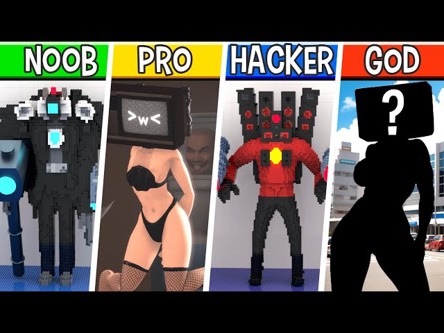 LEGO ALL Characters in Skibidi Toilet : Noob, Pro, HACKER! / (Skibidi Toilet)