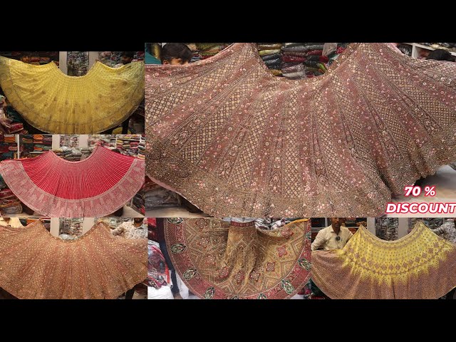 New Design heavy Bridal Lehengas Heavy flare Sowcarpet Shopping