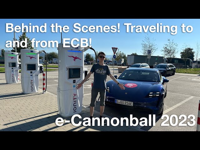 What's happening behind the e-Cannonball 2023 - Behind the Scenes and traveling in the Taycan!