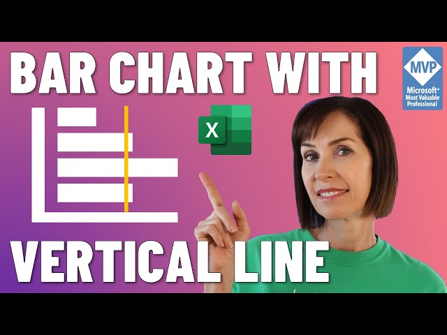 CUSTOM Excel Bar Chart with Vertical Line for AVERAGE, TARGET etc.