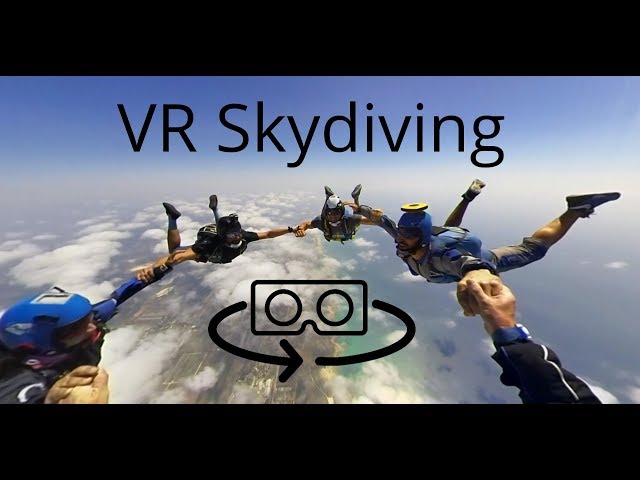 3D 360 VR skydiving experience with the Vuze camera (4K)