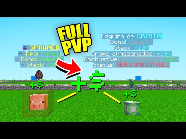 NOVO SERVIDOR de FULL PVP com MÁQUINAS, SPAWNERS, FARMS e VAGAS na STAFF! PIRATA/ORIGINAL 1.8