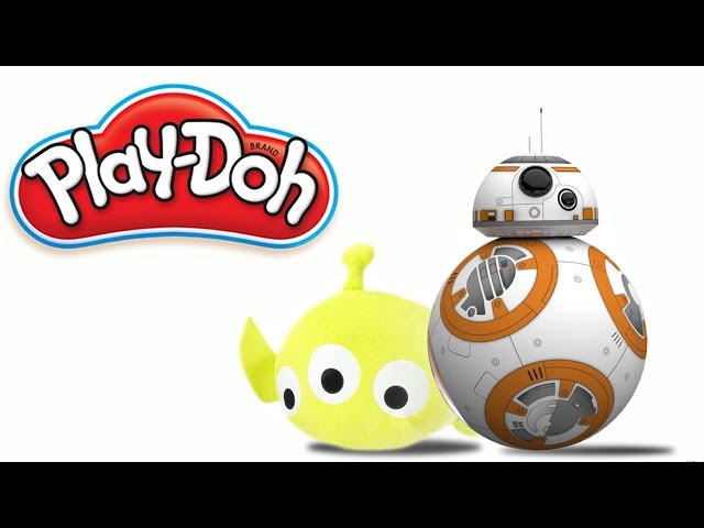 Stop Motion Play Doh Claymation Star Wars B B 8 and Disney Tsum Tsum Alien Toy Story