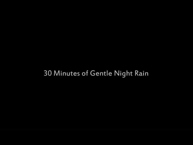 30 MINUTES Gentle Rain at Night Rain Sounds for Sleep Insomnia