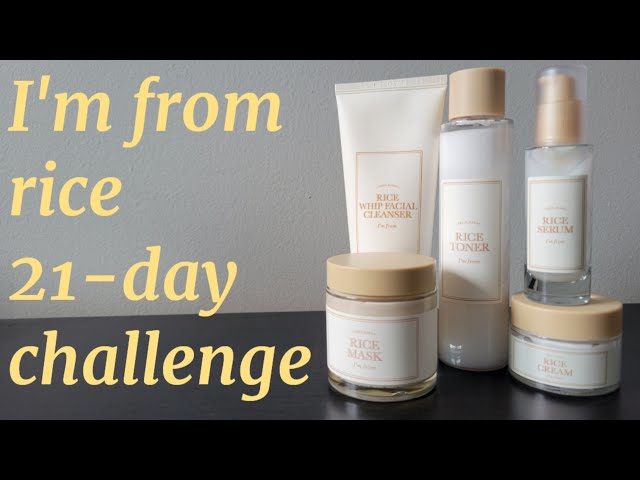 I'm From Rice 21-Day Challenge & Review - Whip Facial Cleanser, Mask, Toner, Serum, Cream #imfrom