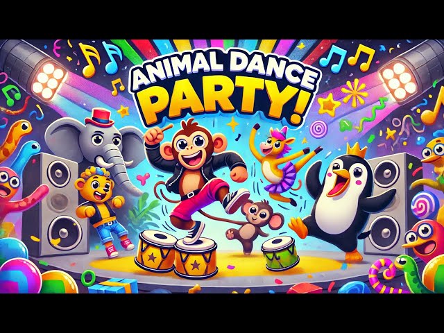 Animal Dance Party! 🐒🎶 Fun and Catchy Kids Song to Dance and Sing Along!"