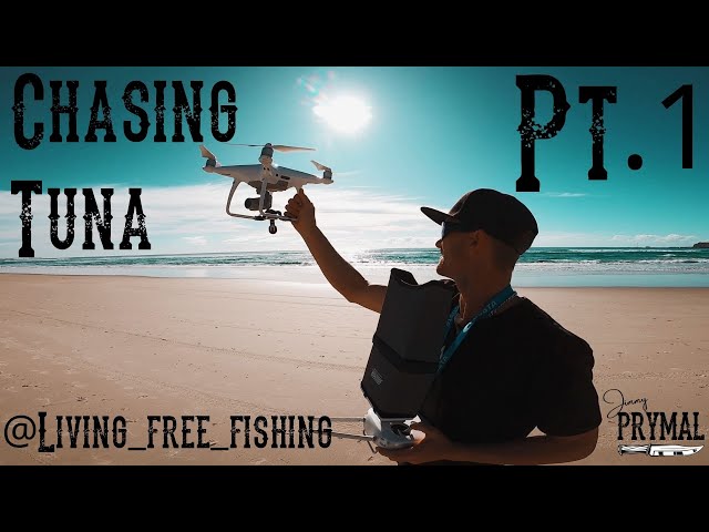 DRONE FISHING for TUNA from the BEACH with @LivingFreeFishing Pt.1