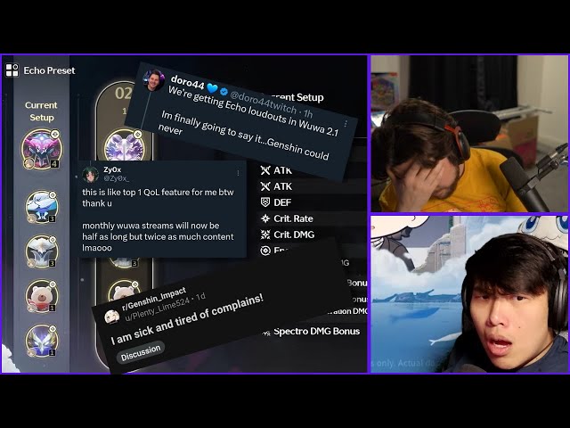 Genshin Players Reacts To WuWa Getting Loadouts | Wuthering Waves 2.1 Livestream Reaction