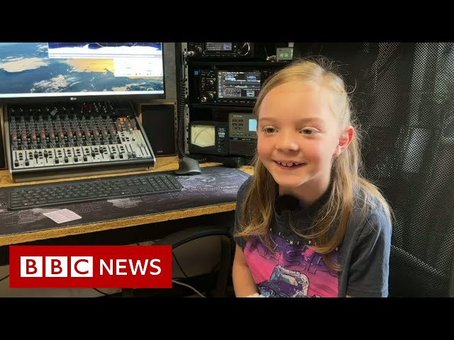 Eight-year-old girl makes radio call to International Space Station - BBC News