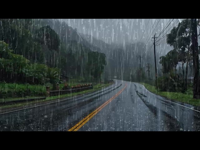 Heavy Rain To Sleep Immediately - Let The Sound Of Rain Wash Away Your Sadness Tonight - ASMR Rainy