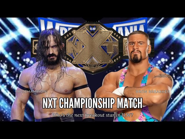 Bron Breakker Vs PAC NXT Title Match Wrestlemania 2 (WWE ACTION FIGURE MATCH)