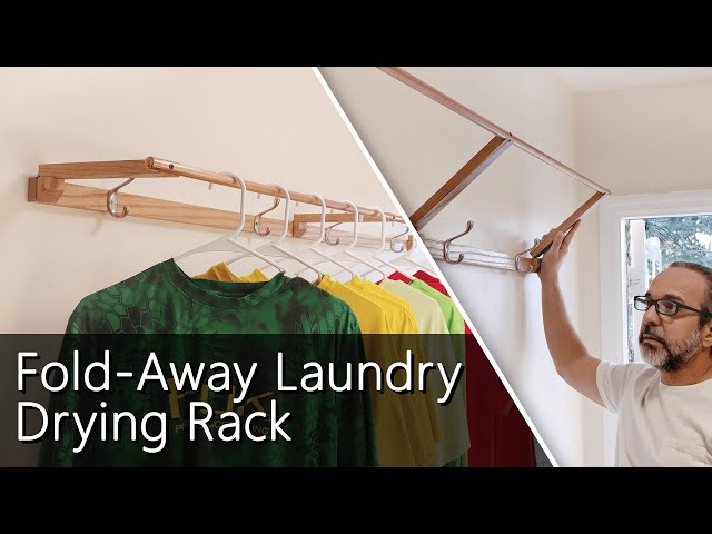 Drying Racks for Laundry Room & Mudroom | DIY Wall Mounted Folding Clothes Hanger