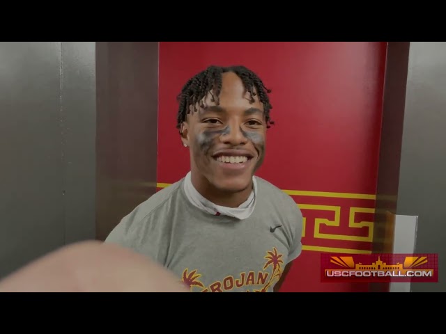 Jaylin Smith postgame after USC’s 45-17 win over Fresno State