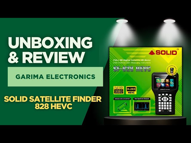 Solid SF-828 HEVC full Hd Digital Satellite db meter unboxing and review||Video in satellite meter.