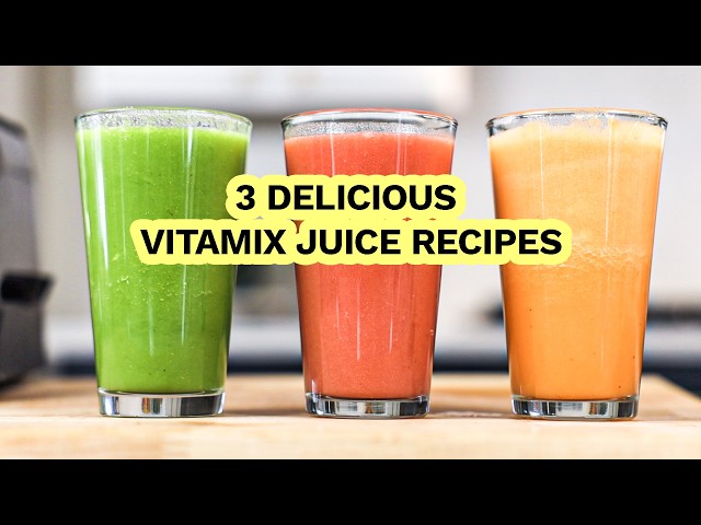 3 Delicious Vitamix Juice Recipes: Carrot, Celery & Grapefruit Blends