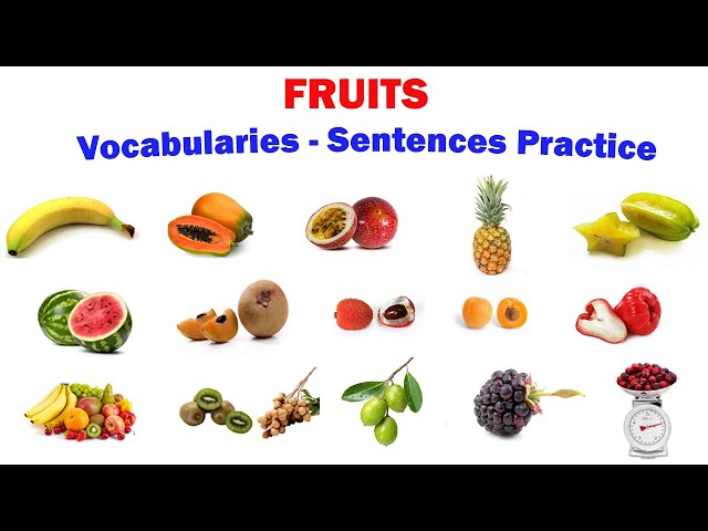 FRUITS | Vocabularies and Sentences Practice