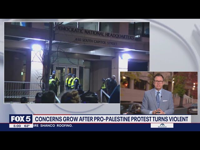 Concerns of terrorist attacks grow after pro-Palestine protest turns violent in DC