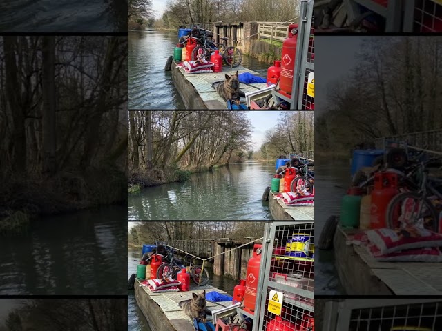 Ozzie fuel boat towing #ozziefuelboat #workout #narrowboatliving