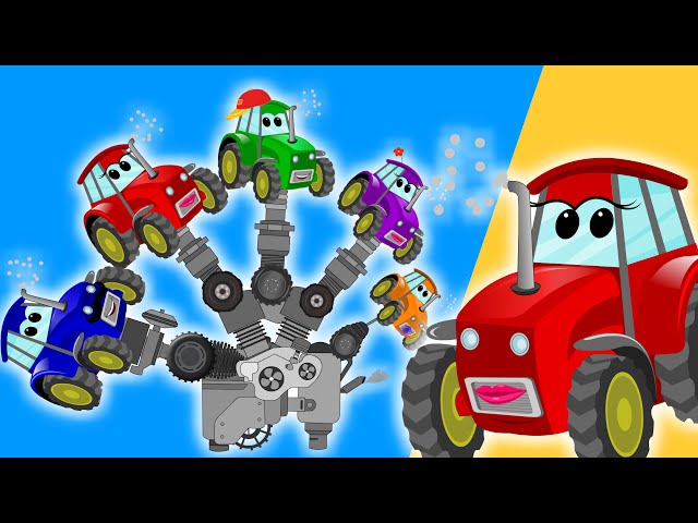 Ralph and rocky |Tractor | Finger Family | Car Song