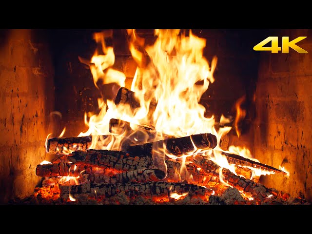 🔥 Cozy Fireplace Glow: BURNING LOGS, Hypnotic Crackles, and the Comfort of a Secluded Forest Cabin