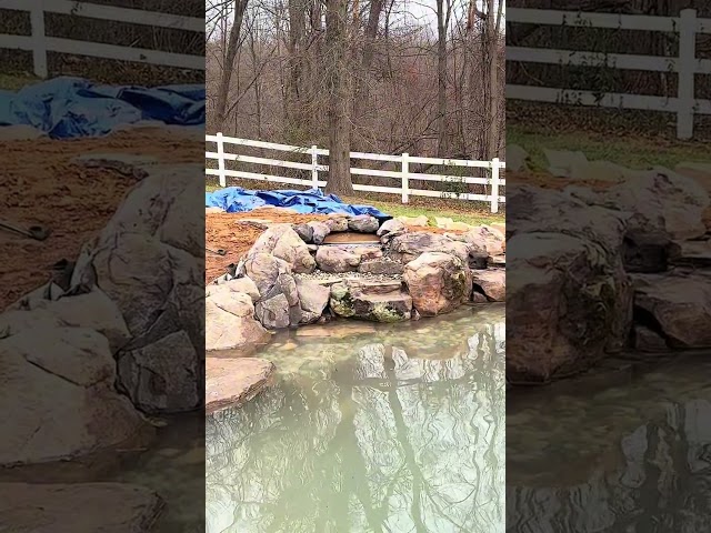 WATERFALL REVEAL! 😍 New Pond in Laytonsville, MD!