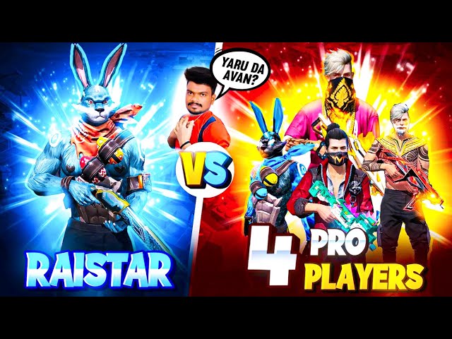 Raistar vs 4 Pro payers 😂 Only One Tap Challenge Who will Win ?