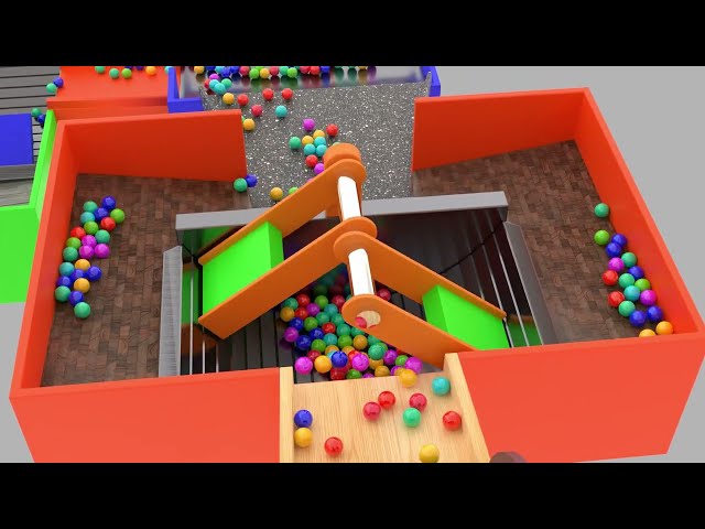 13,000 Colorful Balls Marble Run Loop animation V18#blendercycles #marblerun #marblerace #colorballs