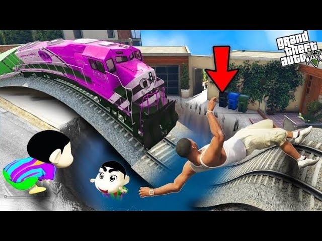 GTA 5 : Franklin Spending 24 Hours In Sky Grass Block Challenge GTA 5 !