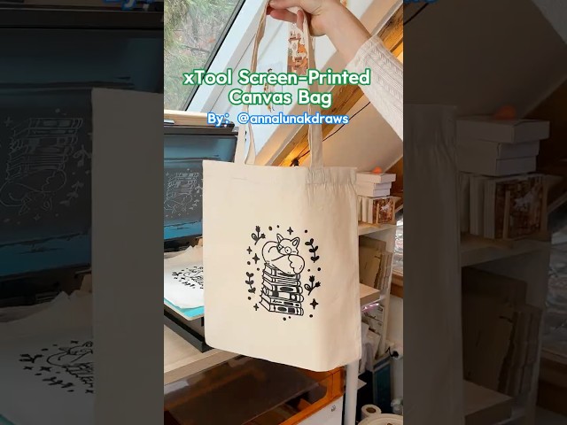 DIY Custom Fox Tote—Watch the xTool Screen Printer in Action with @annalunakdraws