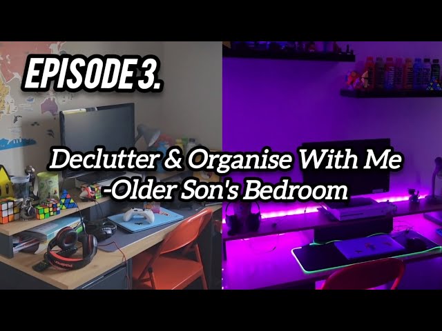 Declutter & Organise With Me - Older Son's Bedroom