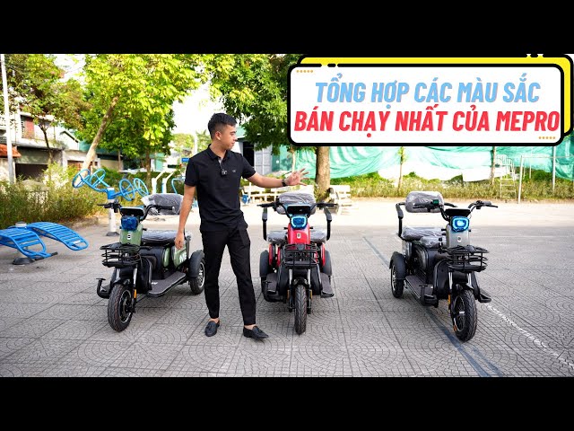 TỔNG HỢP 3 MÀU SẮC ĐẸP NHẤT CỦA XE ĐIỆN 3 BÁNH MEPRO 2025