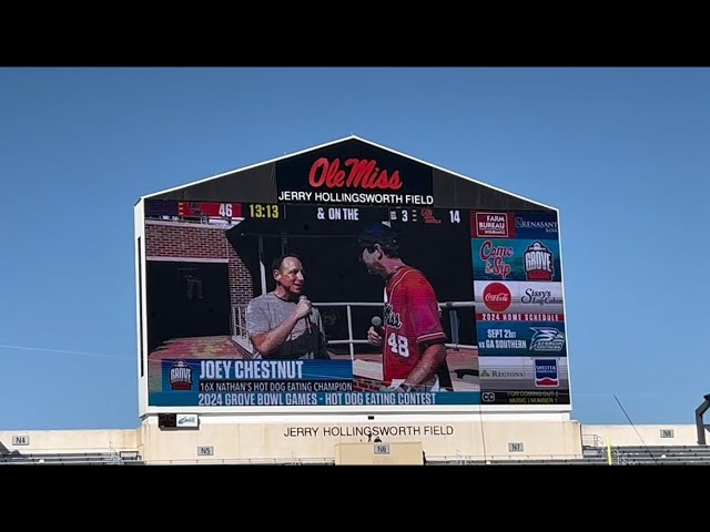 Joey Chestnut Hot Dog Eating Competition At Ole Miss