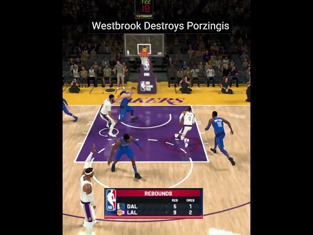 Westbrook Destroys Porziņģis in the Paint | NBA 2K22 Gameplay