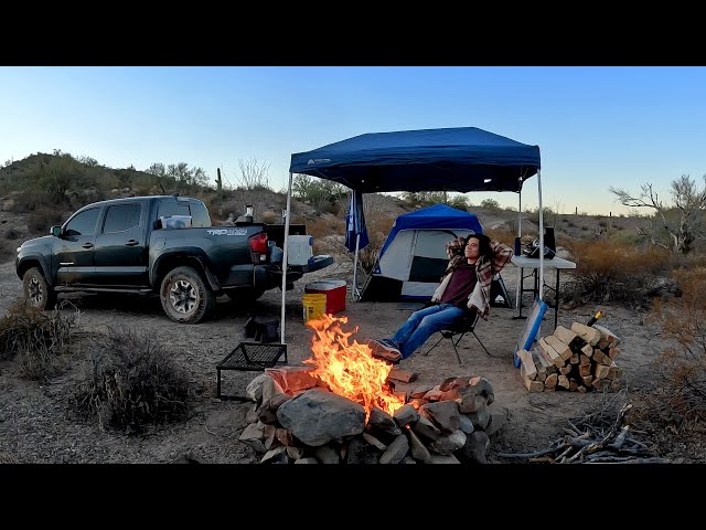 Dispersed Desert Camping, Cooking on the Campfire, and Making the Best of a Windy Trip