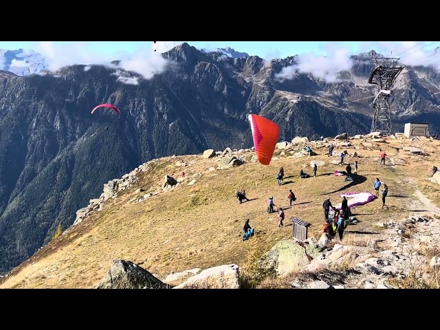 Paragliding on Mont Blanc, France